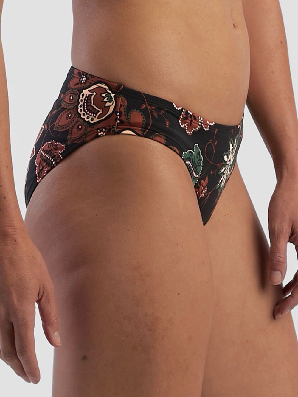 Carve Designs Floral Bikini Bottoms in Black, Pink & Brown Size Small Cheeky NWT - Picture 2 of 7